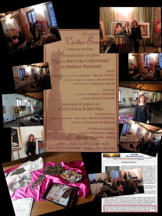 Foto da una mostra di Celestina Fortuna
