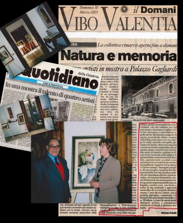 Foto da una mostra di Celestina Fortuna