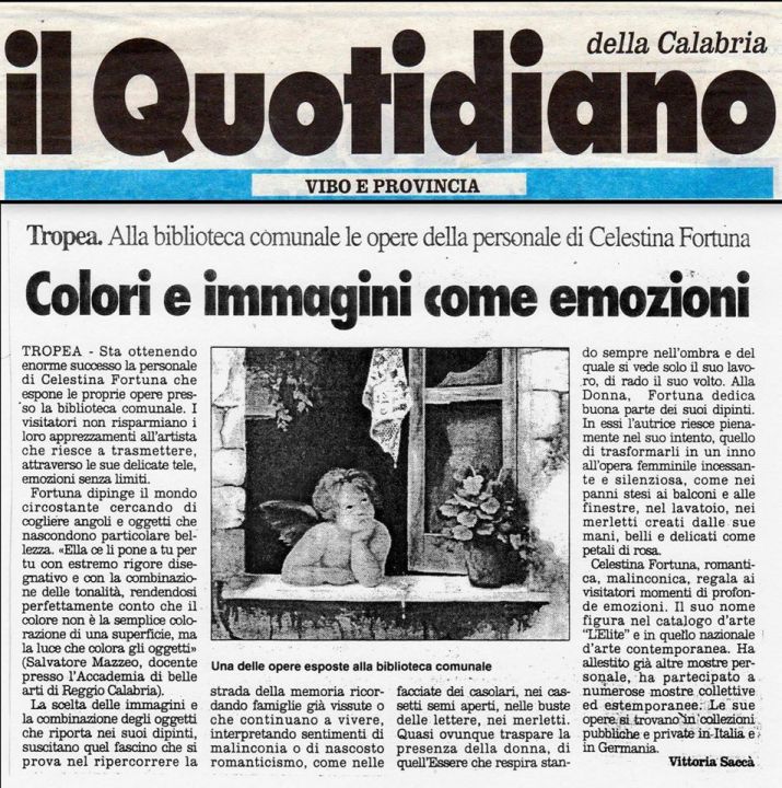 Foto da una mostra di Celestina Fortuna