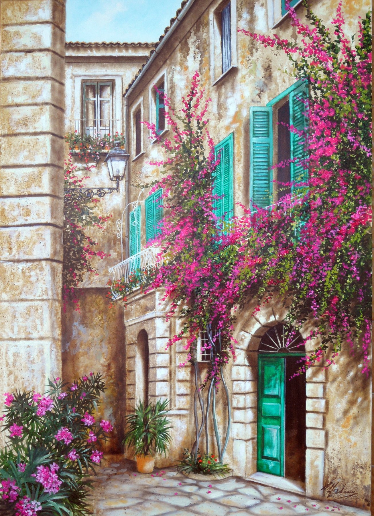 Scorcio di tropea, dipinto di Celestina Fortuna