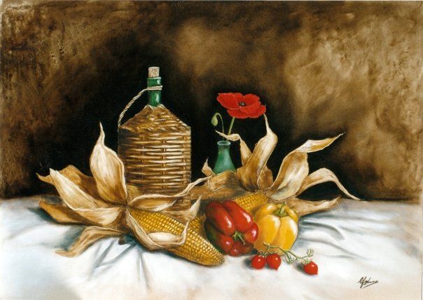 Antichi sapori, dipinto di Celestina Fortuna