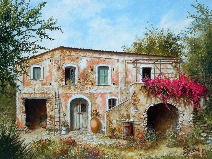 Vecchio Cascinale, dipinto di Celestina Fortuna