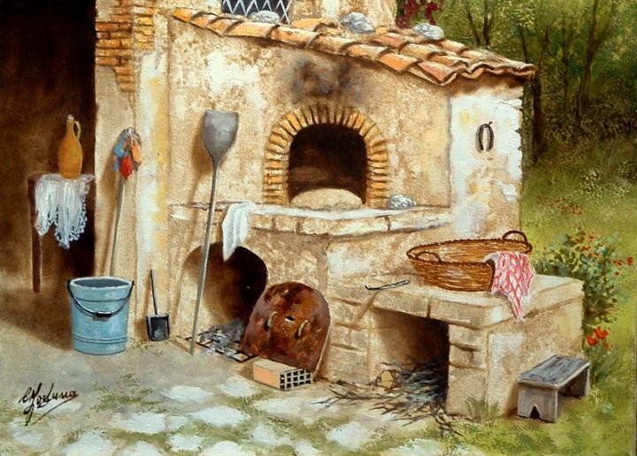 Antico forno (particolare), dipinto di Celestina Fortuna