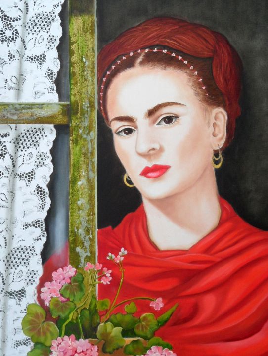 Frida alla finestra 2, dipinto di Celestina Fortuna