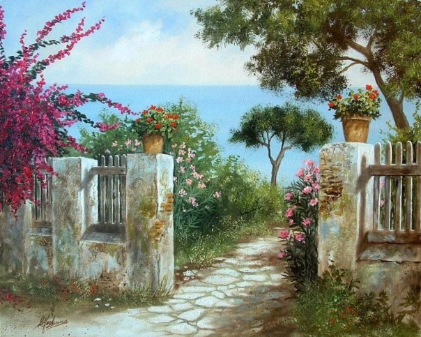 Mediterraneo, dipinto di Celestina Fortuna