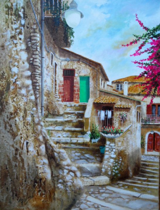 Scorcio di Artena, dipinto di Celestina Fortuna