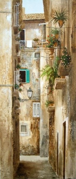 Vicolo di Tropea 2, dipinto di Celestina Fortuna