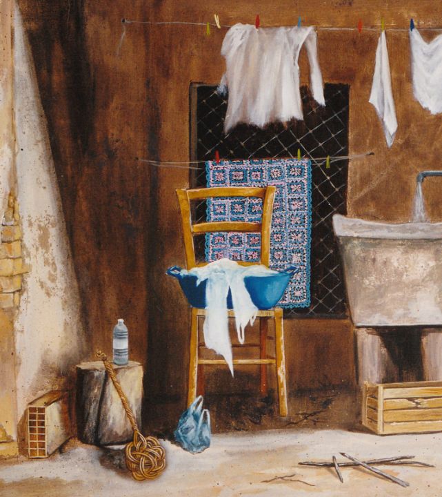 Il lavatoio, dipinto di Celestina Fortuna